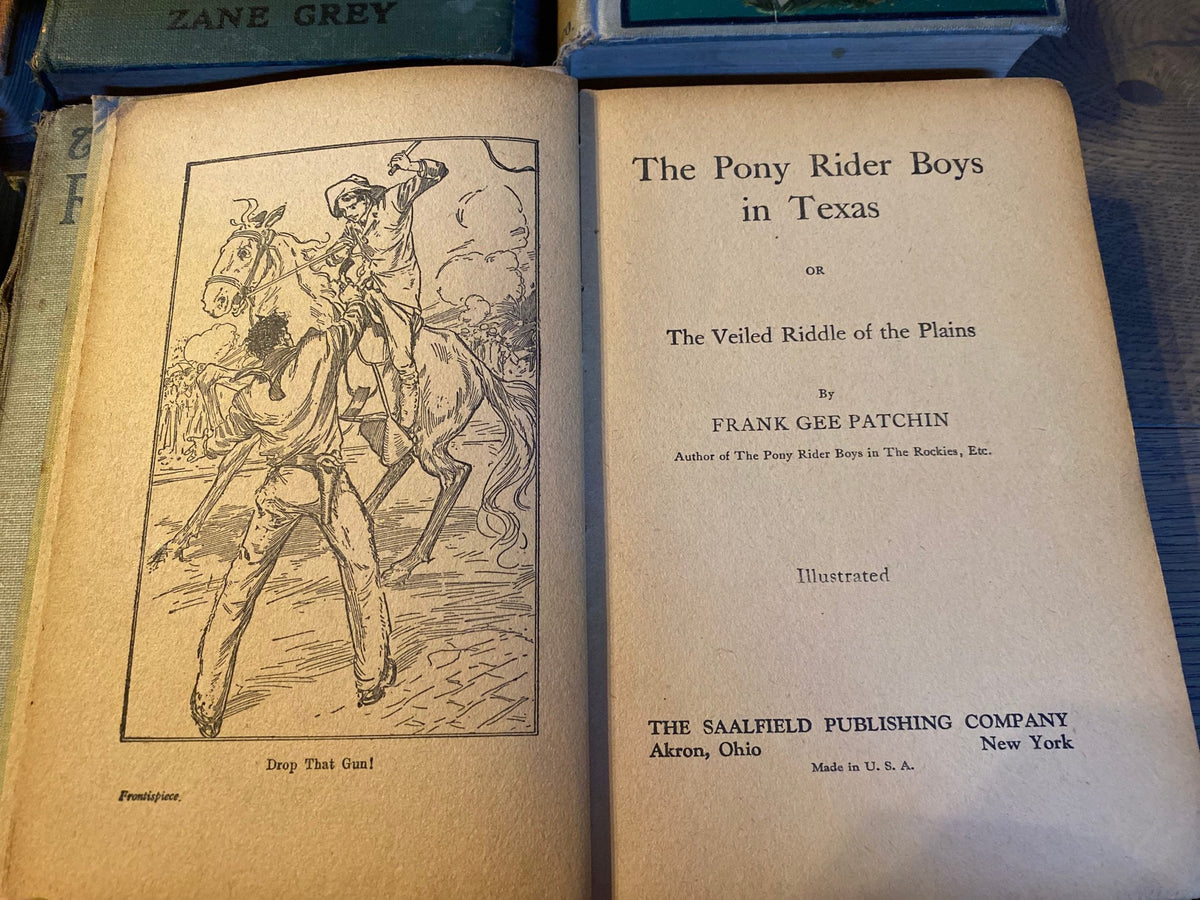 Vintage Book Bundle Early Editions Zane Grey, G. A. Henty, Ralph Connor, Ames Thompson, Frank Gree Patchin