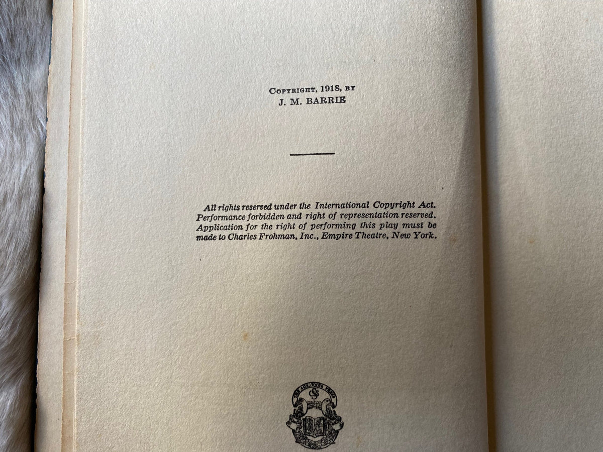 1919: Quality Street, by J. M. Barrie, Theatre Play in Three Acts