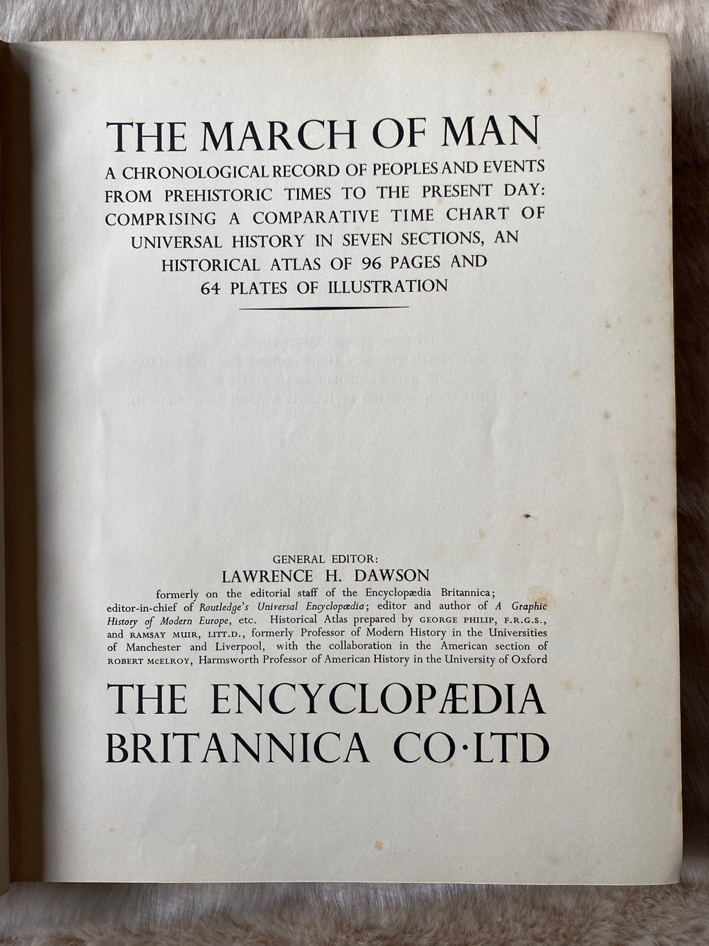 1935 The March of Man: A Chronological Record of Peoples and Events From Prehistoric Times to The Present Day, by Lawren