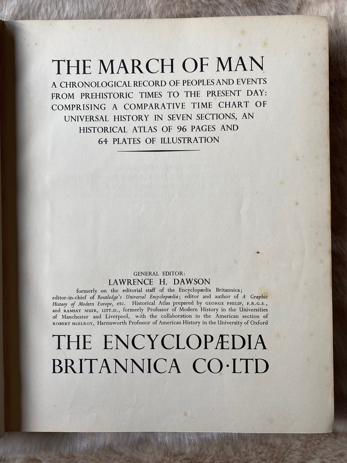 1935 The March of Man: A Chronological Record of Peoples and Events From Prehistoric Times to The Present Day, by Lawren