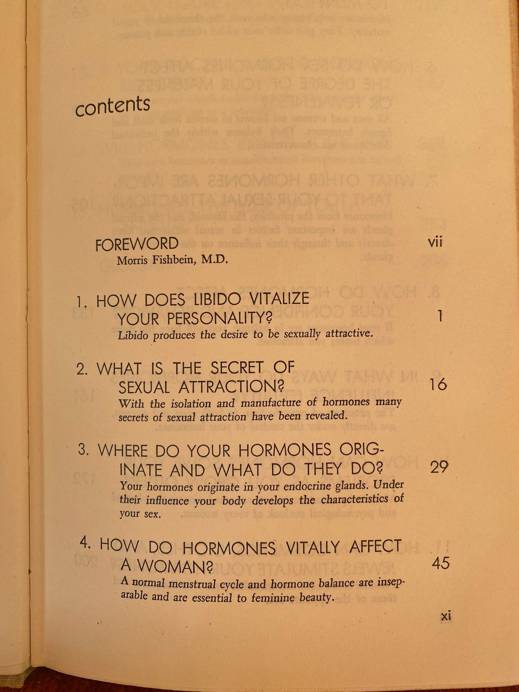 1950 First Edition - Physical Attraction and Your Hormones: A Modern Guide to Beauty, Vitality, and Health by Nina Kathe