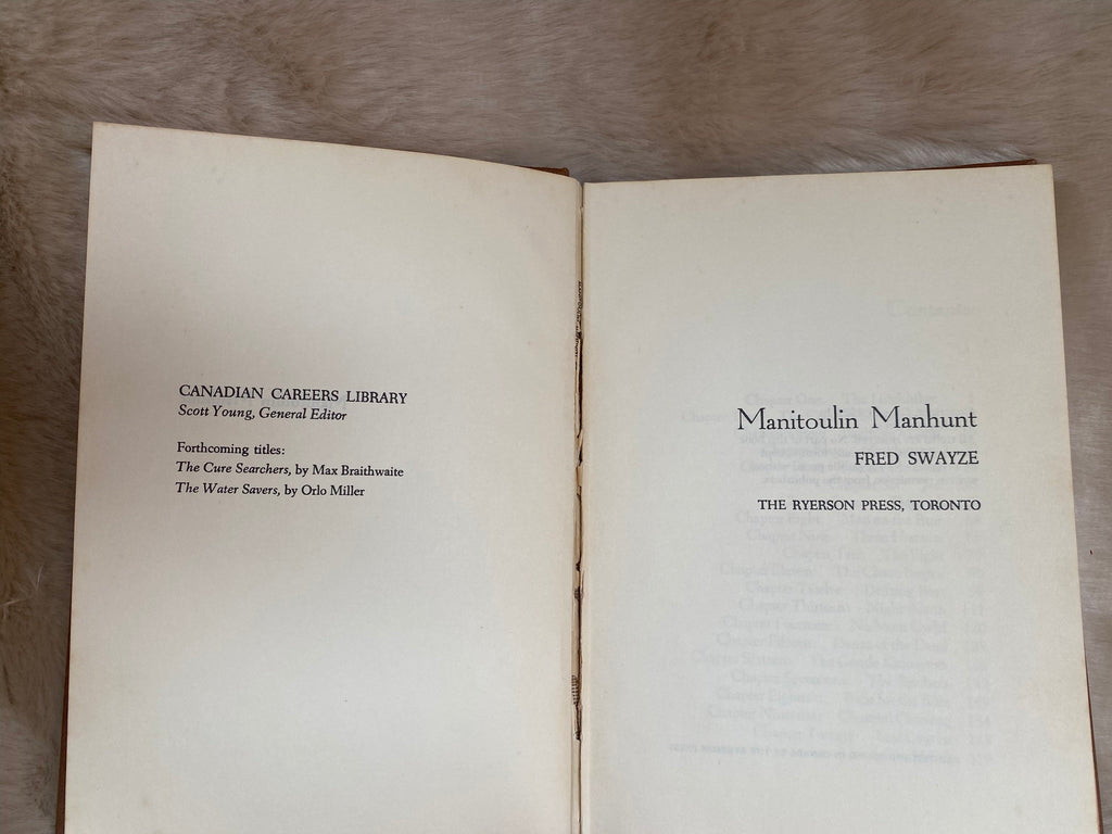 1967, 2nd Printing: Manitoulin Manhunt, by Fred Swayze