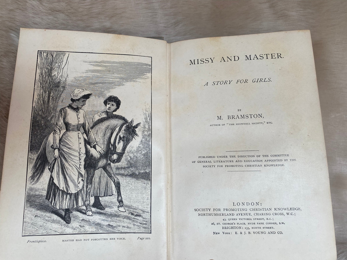 1880s: Missy and Master, a Story for Girls, by M. Bramston