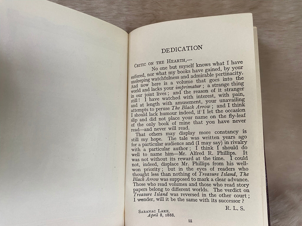c. 1888: The Black Arrow, A Tale of Two Roses, by Robert Luis Stevenson