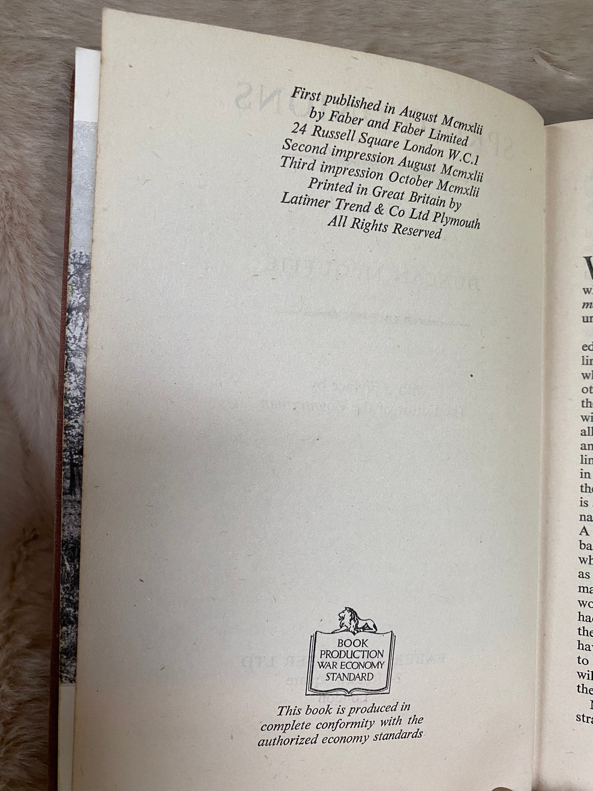 1942 First Edition: Spring Onions, the autobiography of Duncan McGuffie