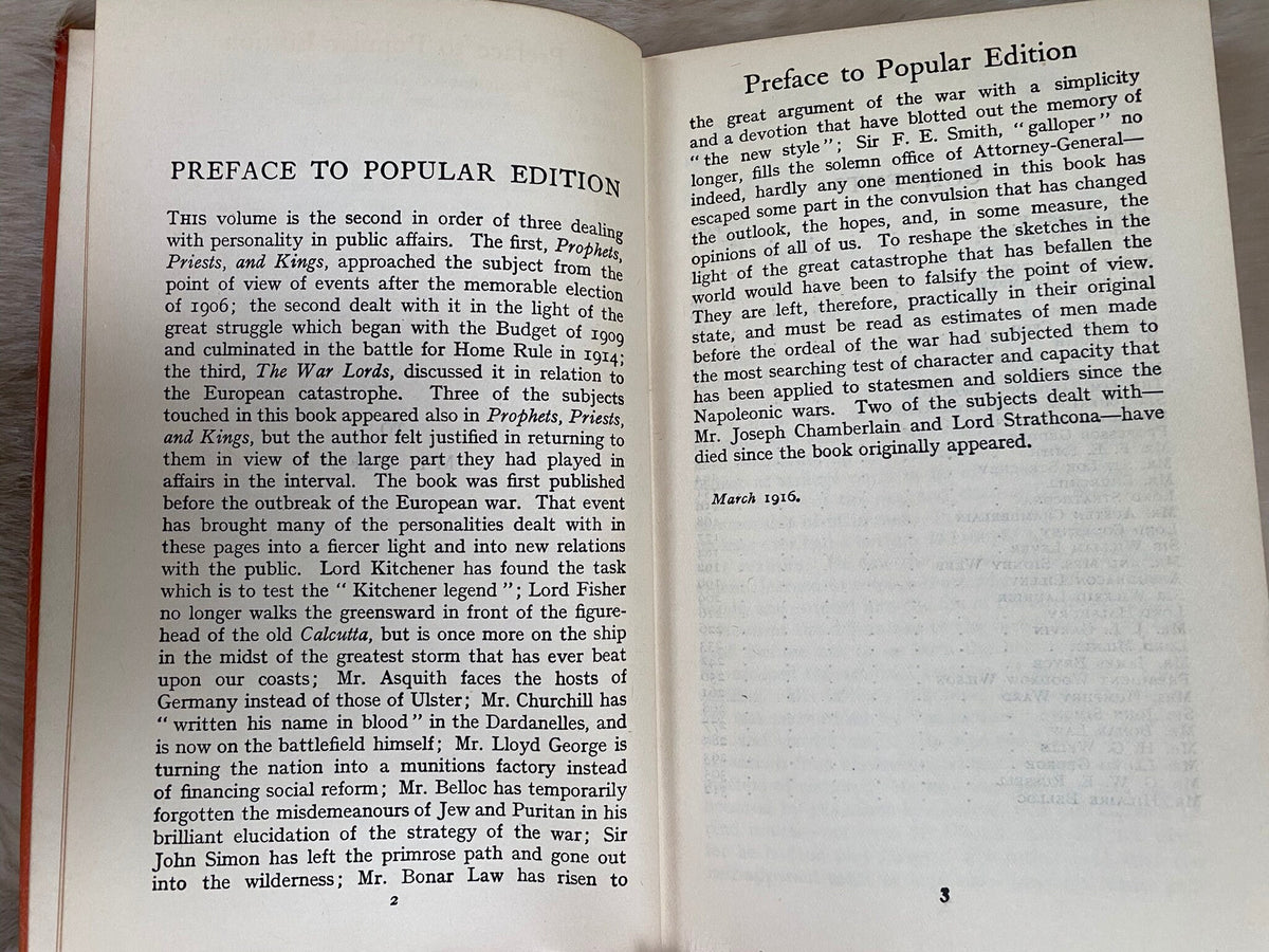 1937: Pillars of Society, by A.G. Gardiner, The Wayfarer's Library
