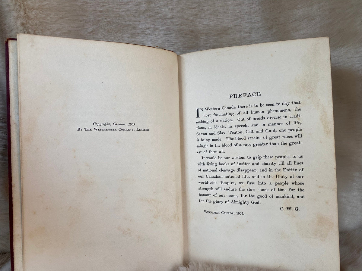 1909: The Foreigner, A Tale of Saskatchewan, by Ralph Connor