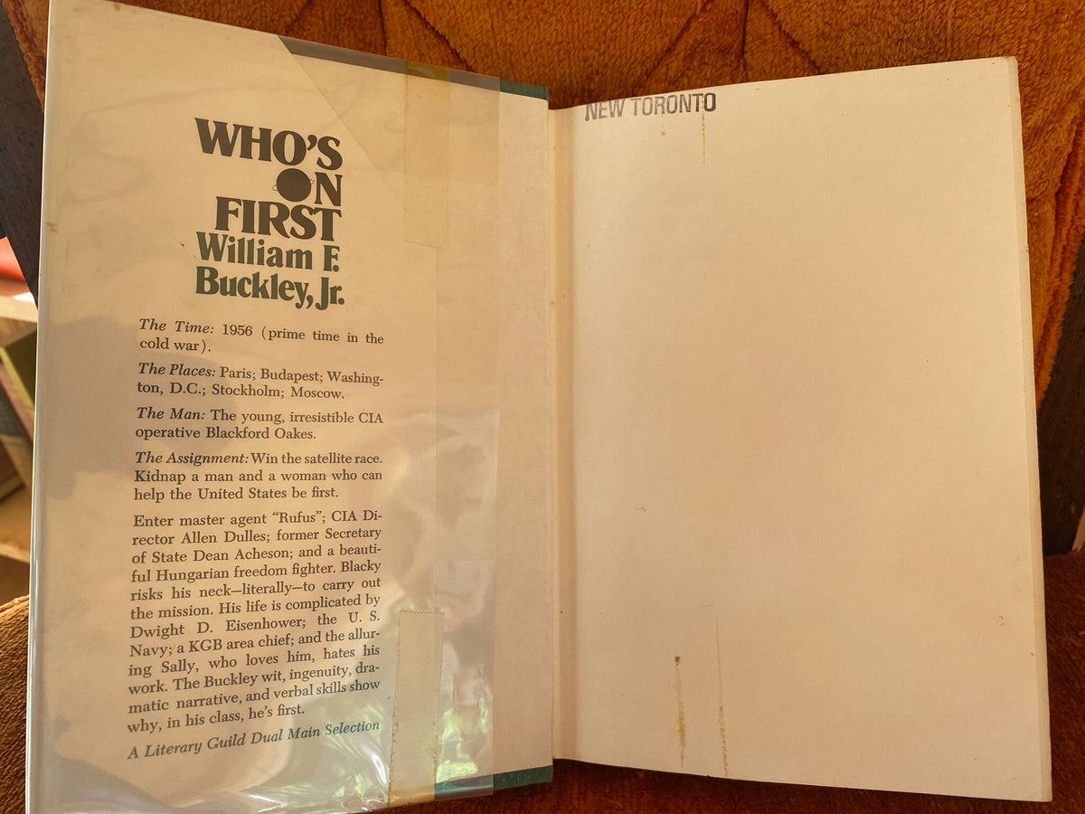 1980 First Edition: Who's On First, by William F. Buckley Jr