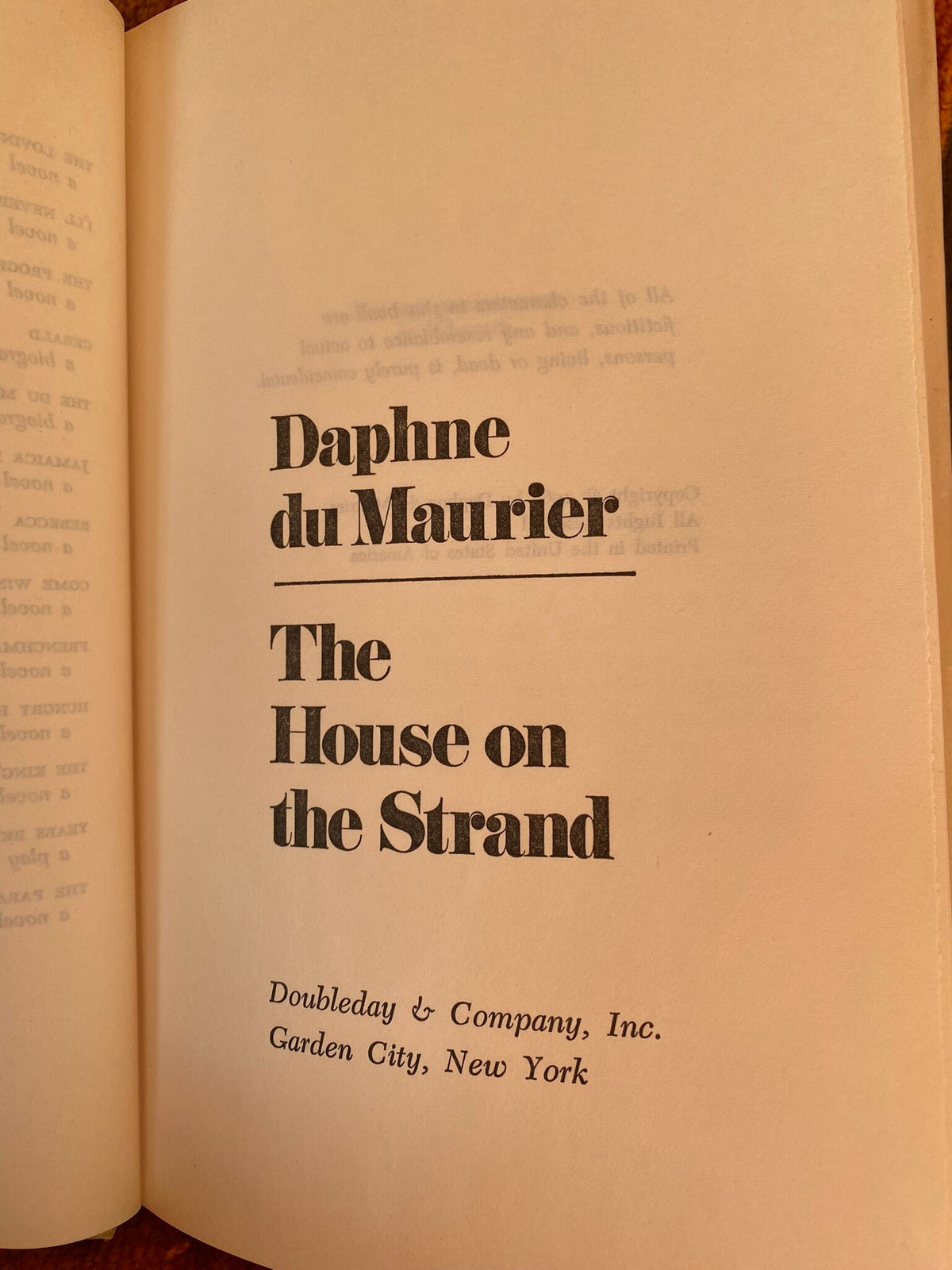 1969: The House on the Strand, by Daphne du Maurier (first ed, book club edition)