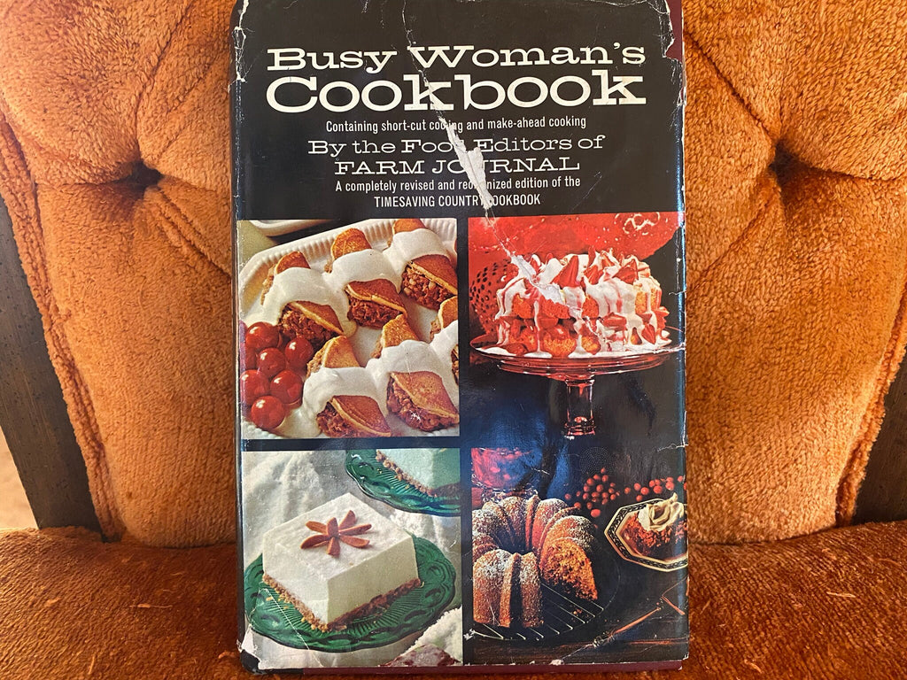 Set of 3 Vintage Cookbooks: Food from Market to Table, Three Meals a Day, Busy Woman's Cookbook