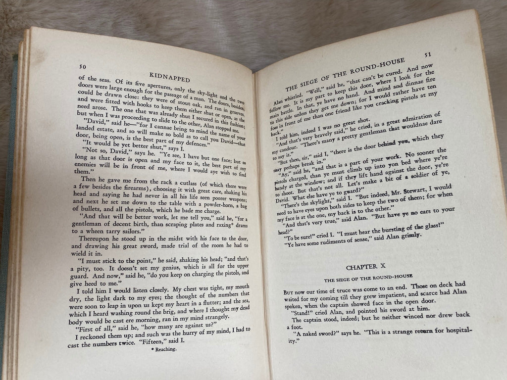 c. 1940s: Kidnapped, by Robert Louis Stevenson, Art-Type Edition