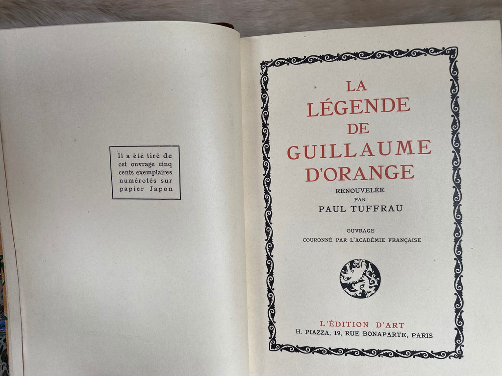 1920: La Legende de Guillaume D'Orange, by P. Tuffrau, published by L'Edition D'Art