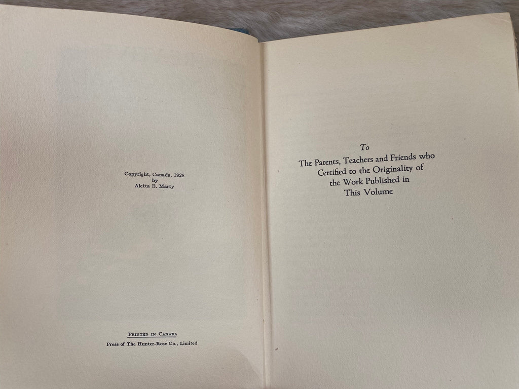 1928 - Creative Young Canada: Collection of Verse, Drawings and Musical Compositions by Young Canadians from Seven to Tw