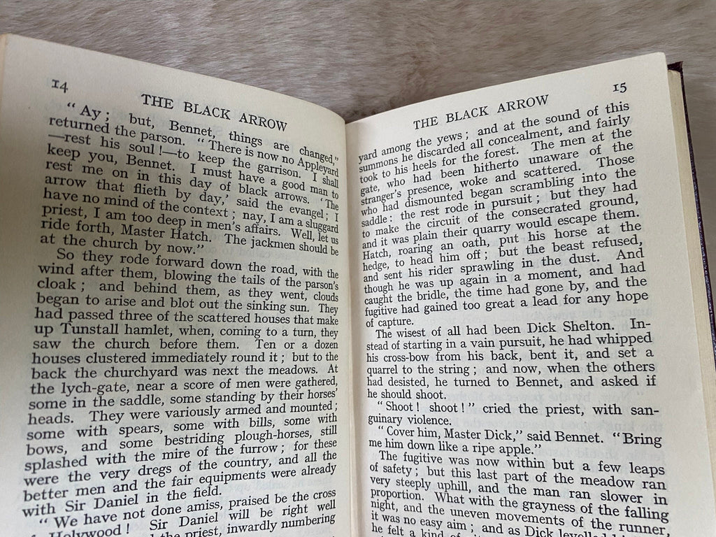 c. 1888: The Black Arrow, A Tale of Two Roses, by Robert Luis Stevenson