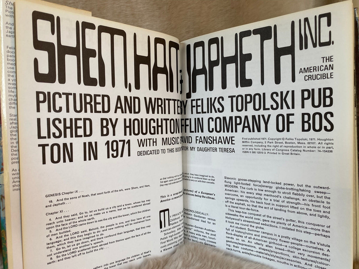 1971 First Edition: Shem, Ham &amp; Japheth Inc, by Felix Topolski