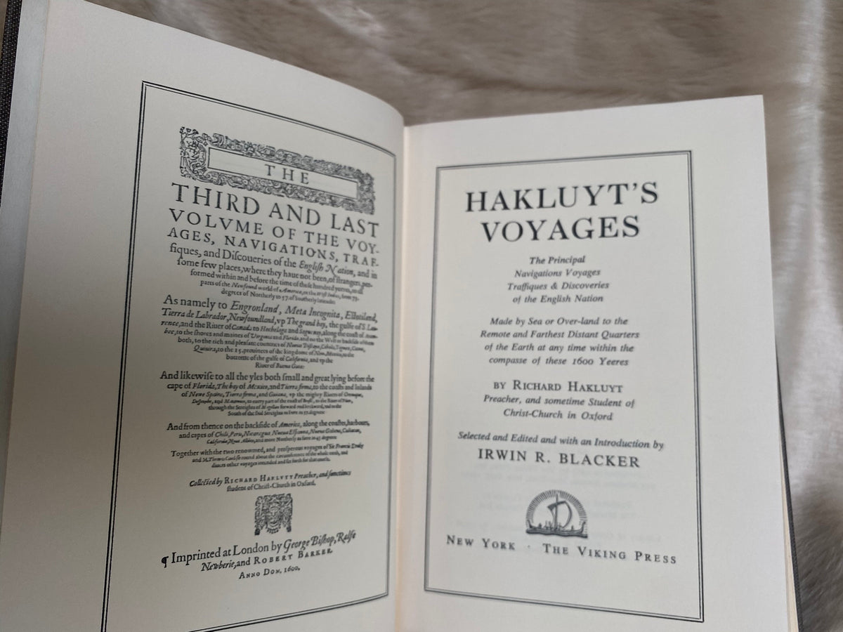 1965: Hakluyt's Voyages, by Richard Hakluyt, ed. by Irwin R. Blacker