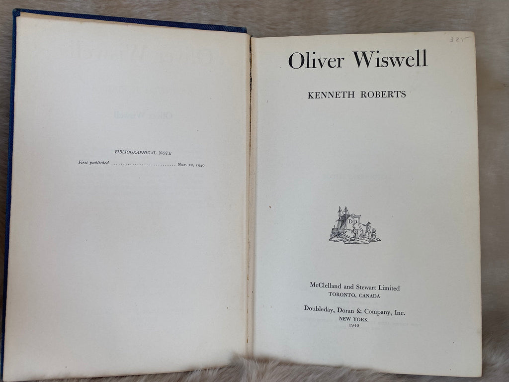 1940 First Edition: Oliver Wiswell, by Kenneth Roberts