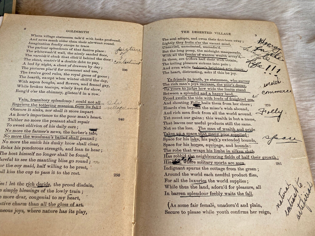 1917 Set of 5: Copp Clarke Literature Series Midsummer's Night Dream, The Tempest, Nine Poems, Four Poems, Goldsmith &am