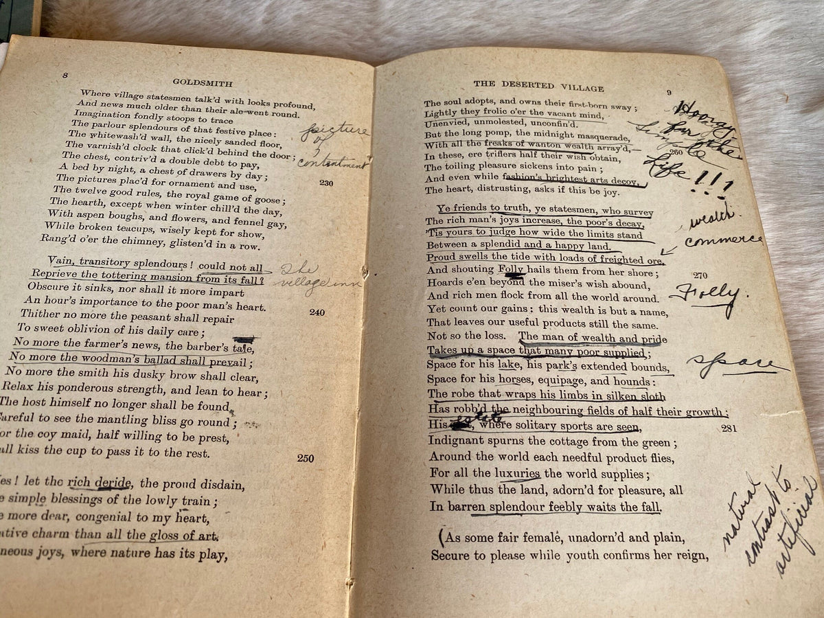 1917 Set of 5: Copp Clarke Literature Series Midsummer's Night Dream, The Tempest, Nine Poems, Four Poems, Goldsmith &am
