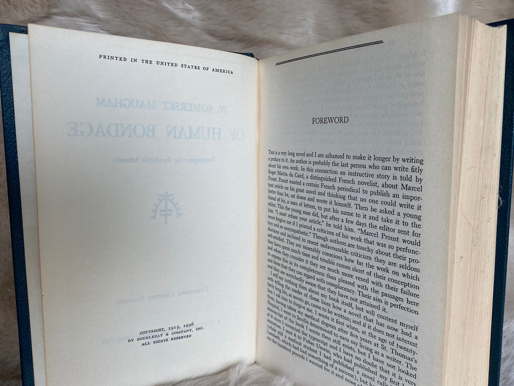 Of Human Bondage, by W. Somerset Maugham, Twentieth Century Classics Collectible Edition