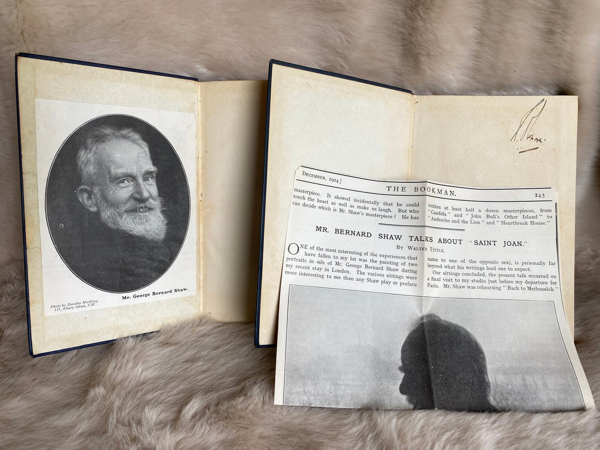 1927-29 2 volumes: Three Plays for Puritans, and Saint Joan, by George Bernard Shaw, part of Plays by Bernard Shaw serie