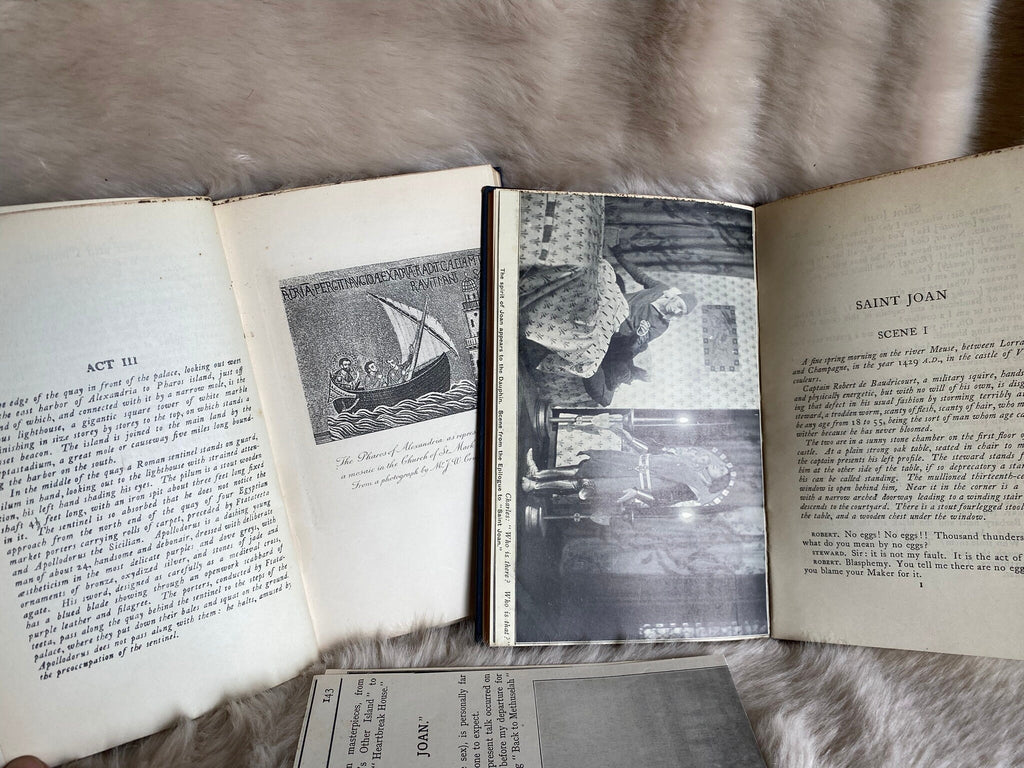 1927-29 2 volumes: Three Plays for Puritans, and Saint Joan, by George Bernard Shaw, part of Plays by Bernard Shaw serie