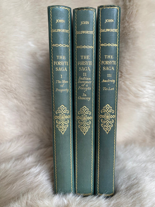 1933: The Forsythe Saga, in 3 volumes, by John Galsworthy