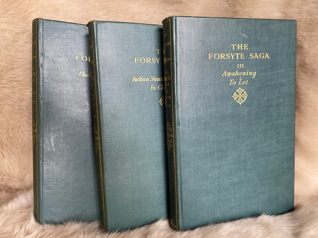 1933: The Forsythe Saga, in 3 volumes, by John Galsworthy
