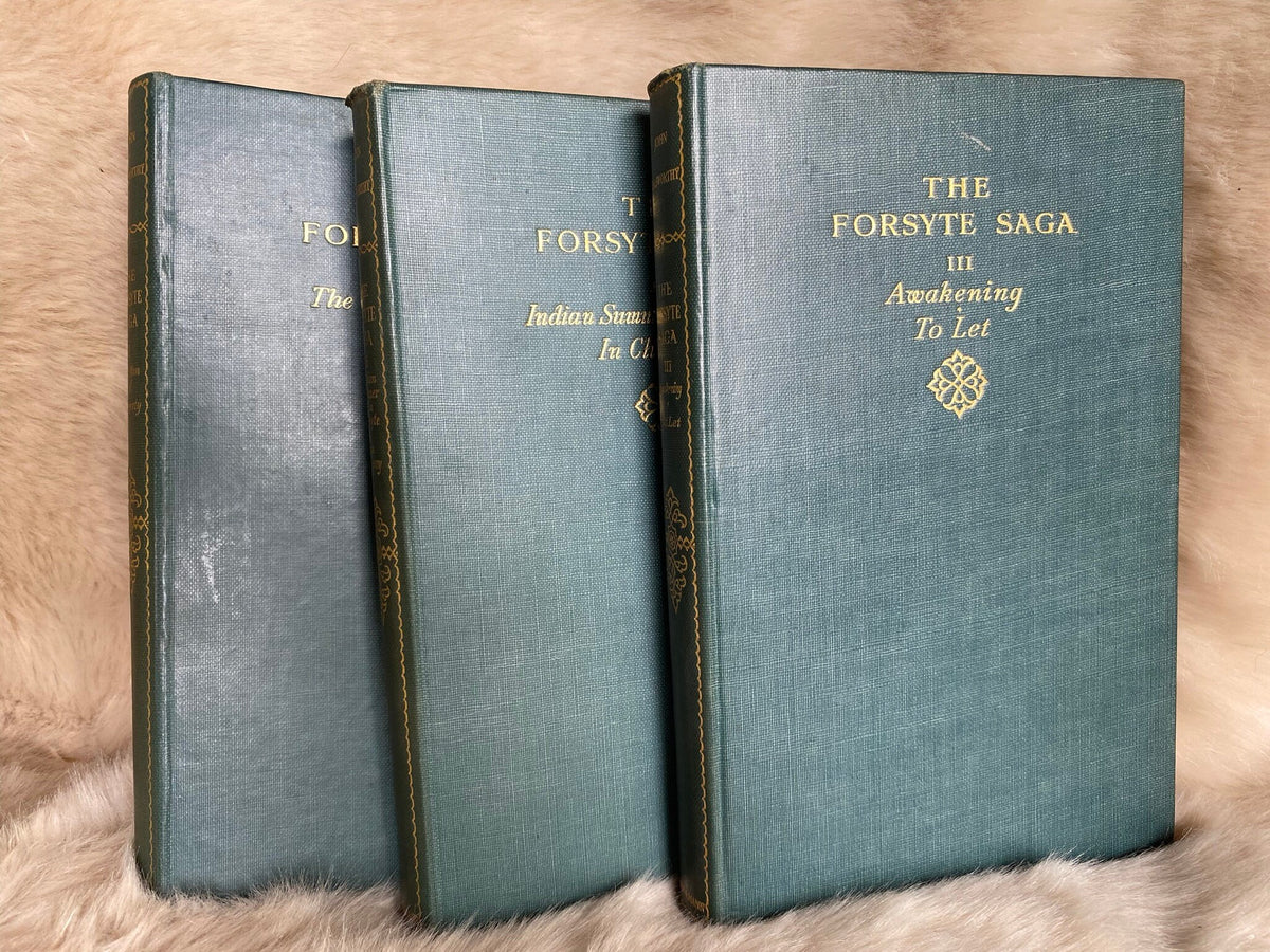 1933: The Forsythe Saga, in 3 volumes, by John Galsworthy