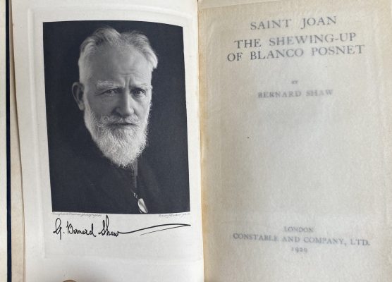 1927-29 2 volumes: Three Plays for Puritans, and Saint Joan, by George Bernard Shaw, part of Plays by Bernard Shaw serie