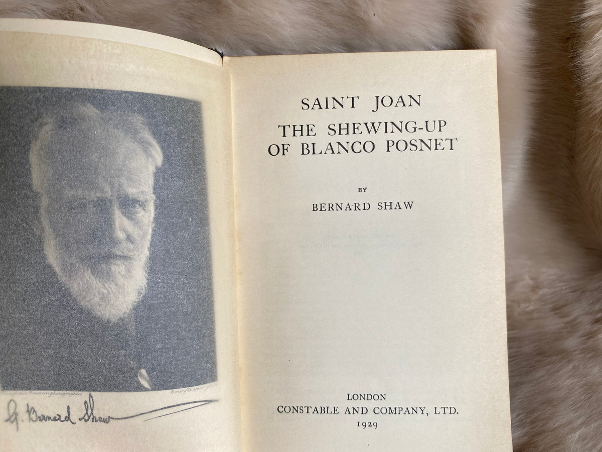 1927-29 2 volumes: Three Plays for Puritans, and Saint Joan, by George Bernard Shaw, part of Plays by Bernard Shaw serie