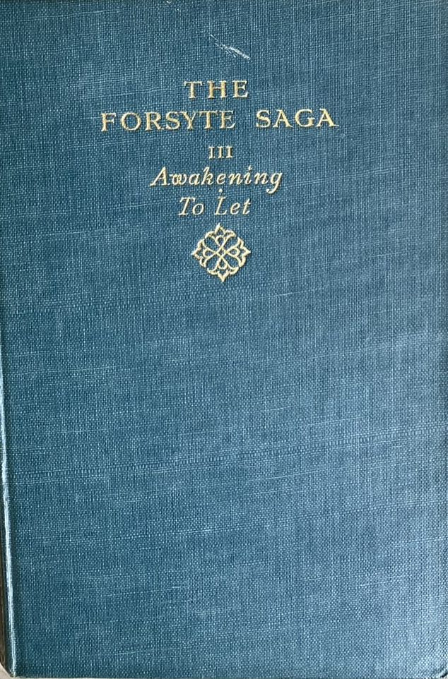 1933: The Forsythe Saga, in 3 volumes, by John Galsworthy