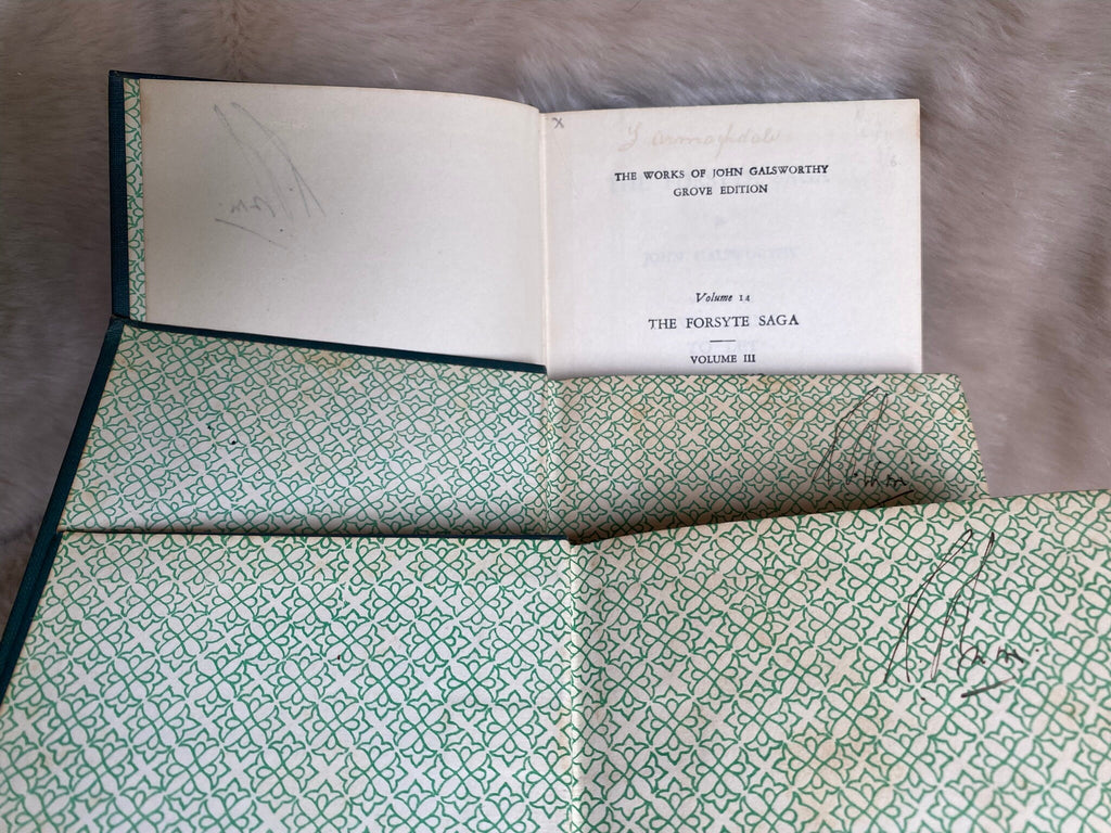 1933: The Forsythe Saga, in 3 volumes, by John Galsworthy