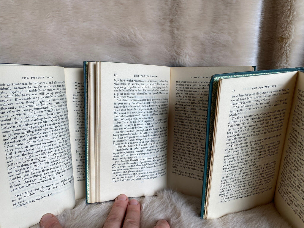 1933: The Forsythe Saga, in 3 volumes, by John Galsworthy