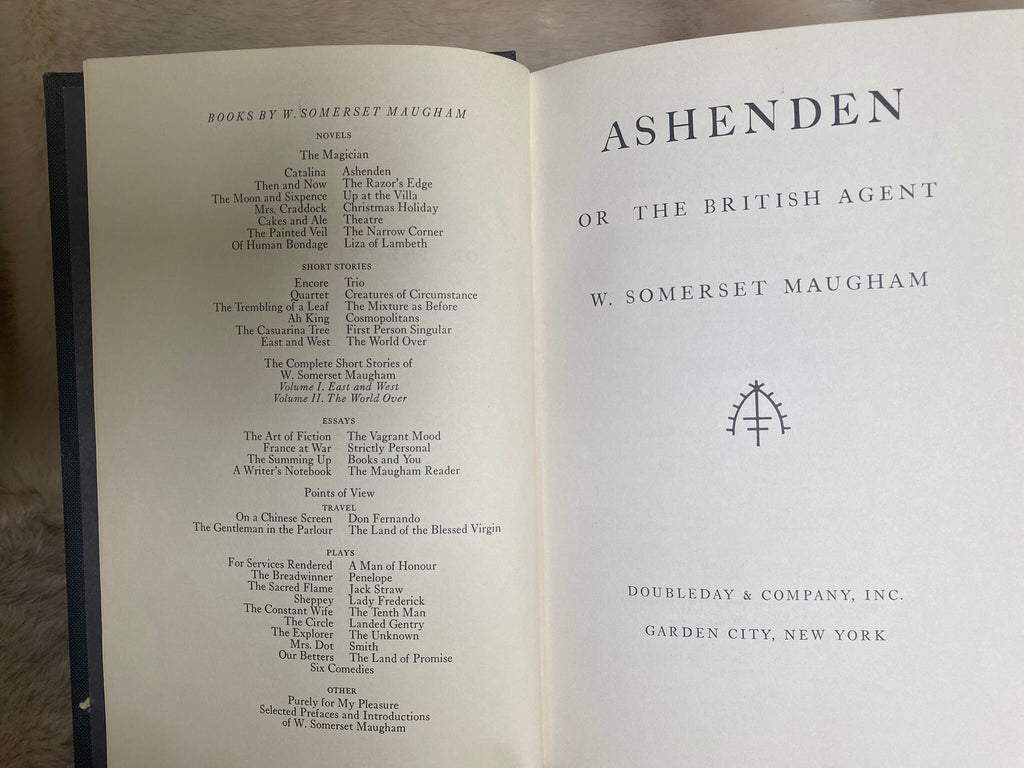 1941: Ashenden or the British Agent, by W. Somerset Maugham
