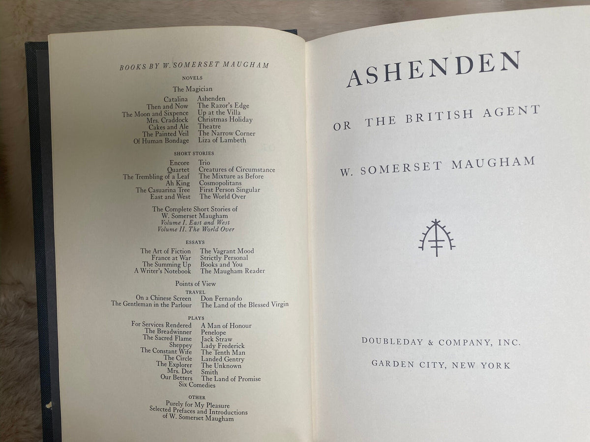 1941: Ashenden or the British Agent, by W. Somerset Maugham