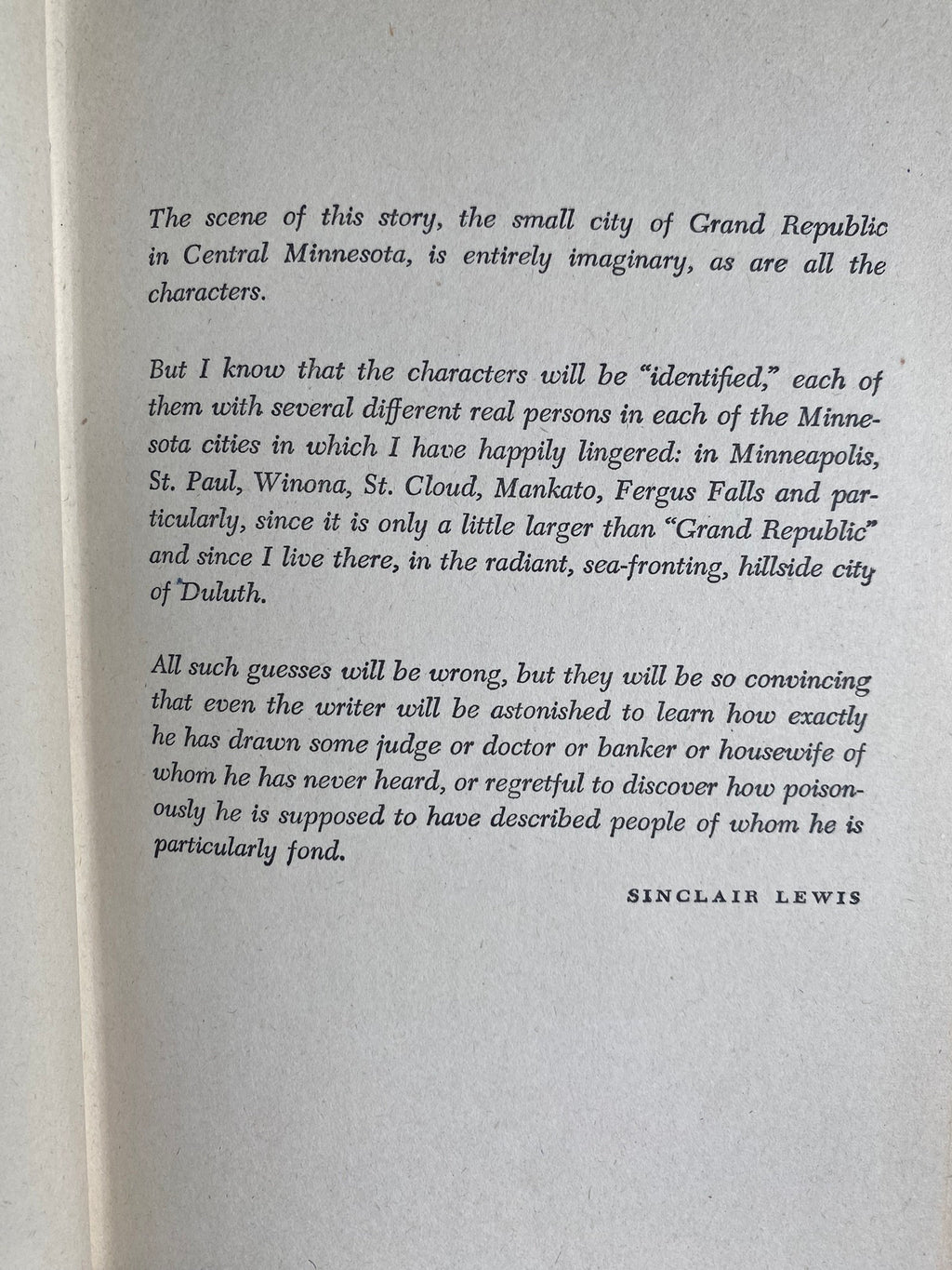 1945:Glass Timberlane, by Sinclair Lewis