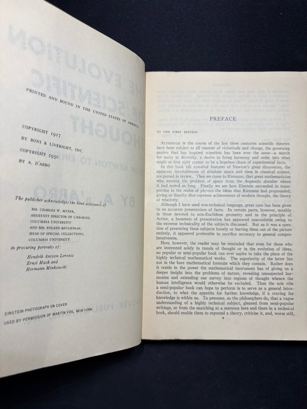 The Evolution of Scientific Thought From Neuton to Einstein, by A. D’Abro