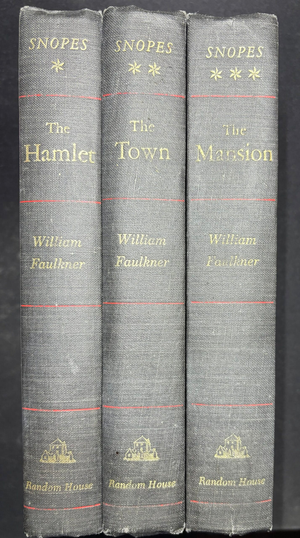 1964 Trilogia:The Mansion, The Town, The Hamlet, by William Faulkner