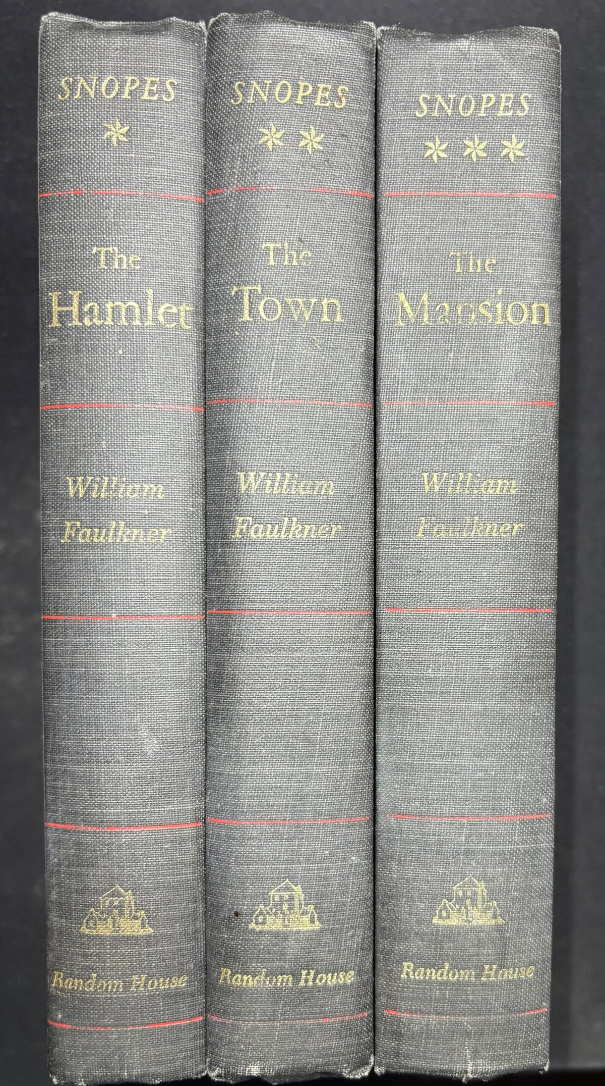 1964 Trilogia:The Mansion, The Town, The Hamlet, by William Faulkner