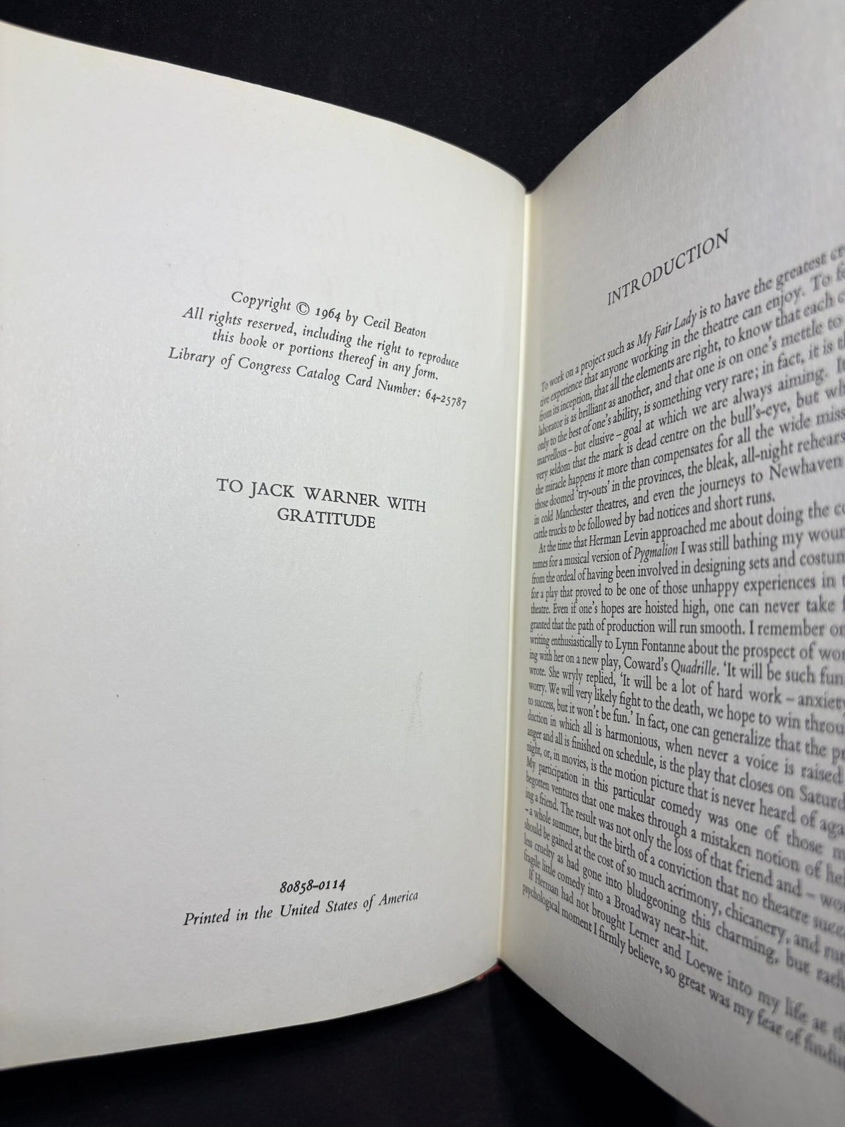 1964: Fair Lady, by Cecil Beaton, 1st ed.