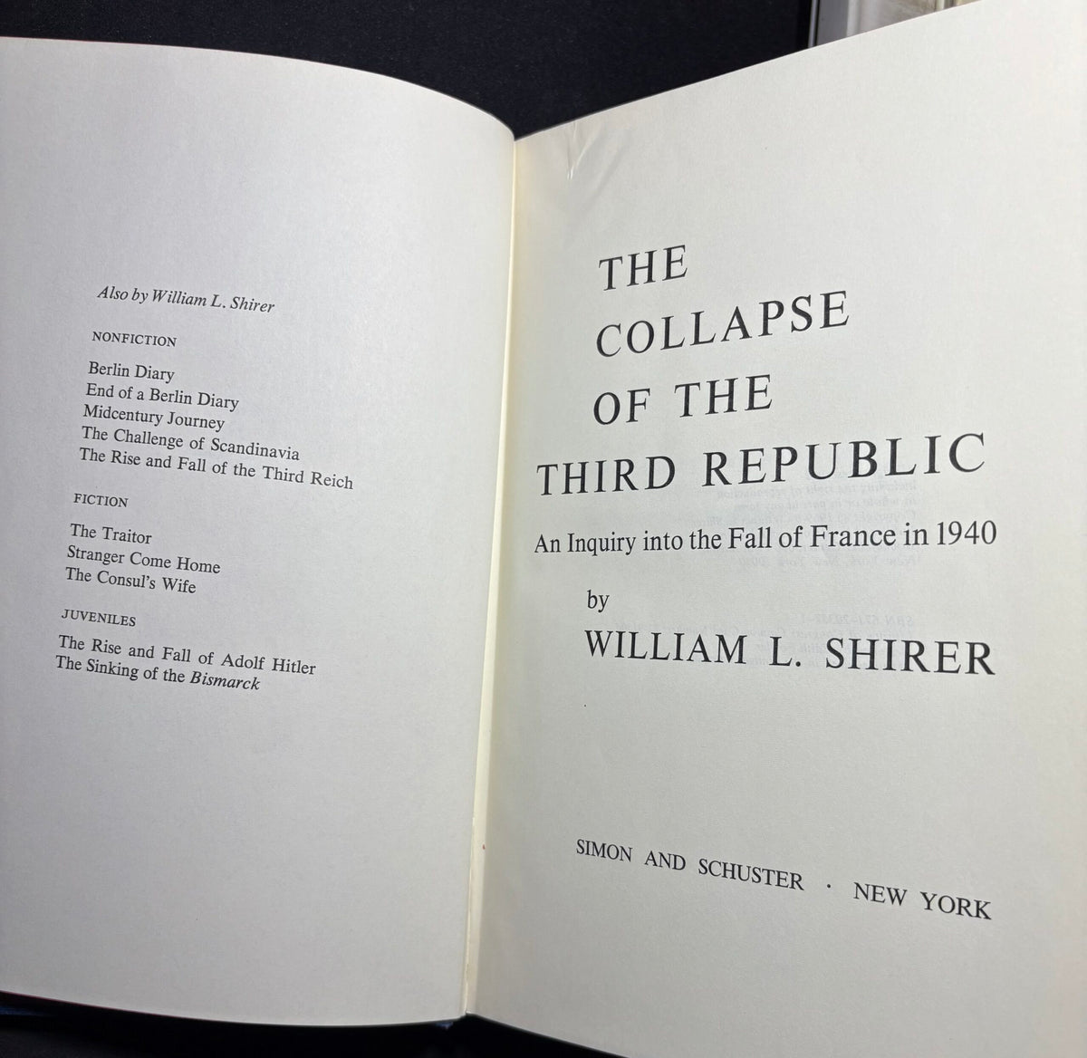 1969: The Collapse of the Third Republic: An Inquiry into the Fall of France in 1940, by William L. Shirer