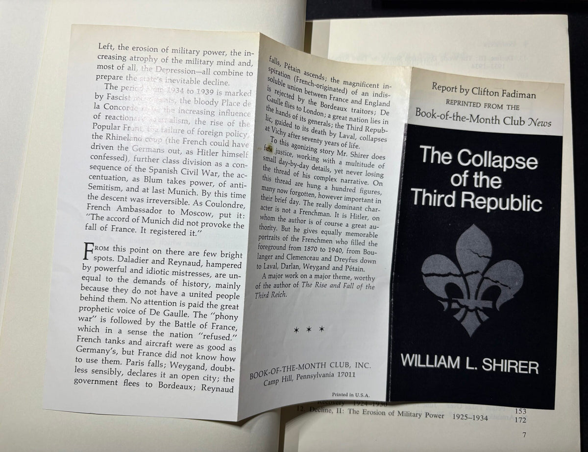 1969: The Collapse of the Third Republic: An Inquiry into the Fall of France in 1940, by William L. Shirer