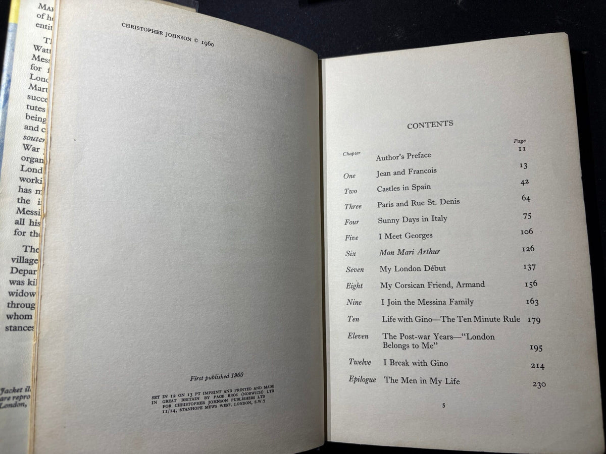 1960: The Men in My Life: The Story of the Messina Reign of Vice in London, by Marthe Watts, 1st edition