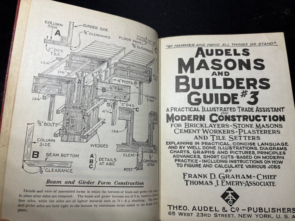 1924: Audels Masons and Builders Guide #3, by Frank D. Graham and Thomas J. Emery