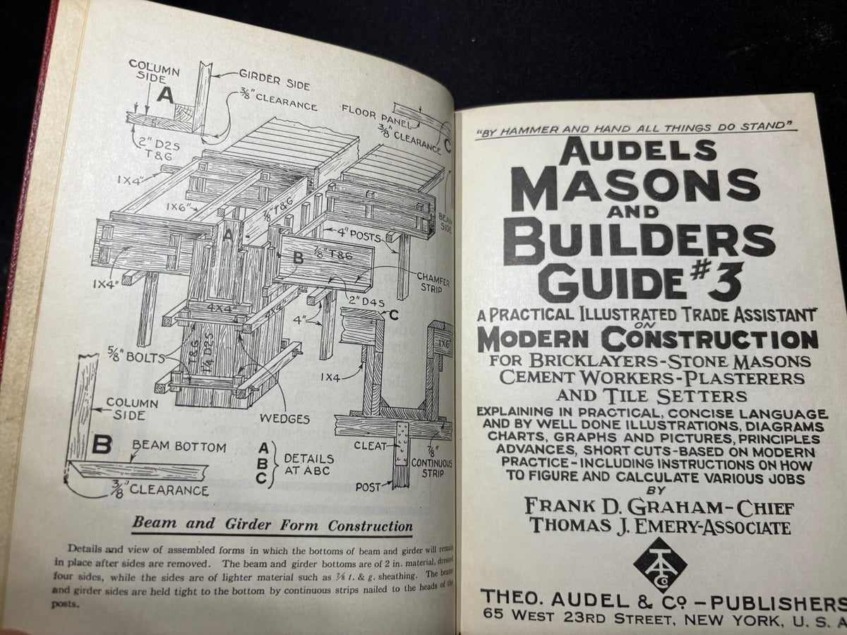 1924: Audels Masons and Builders Guide #3, by Frank D. Graham and Thomas J. Emery