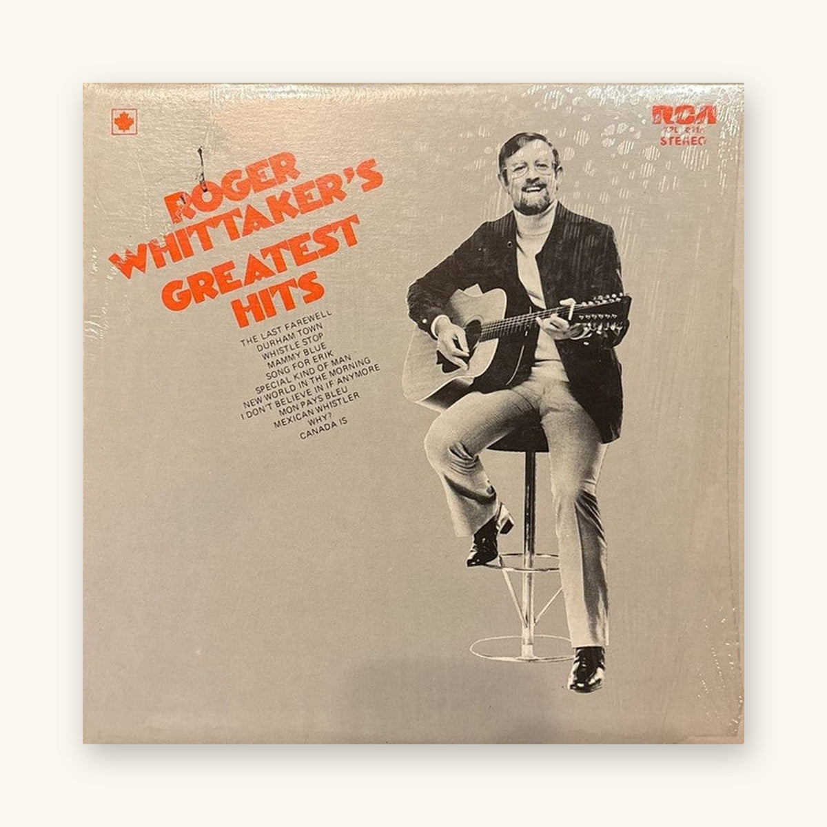 Roger Whittaker's Greatest Hits Vinyl LP (1975)